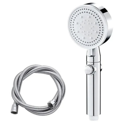 High Pressure Shower Head 5 Modes Adjustable Showerheads with Hose Water Saving One-Key Stop Spray Nozzle Bathroom Accessories