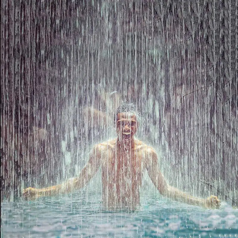 Wanmivezlo Shower Panel Column 6-Ways Functions LED Rain Waterfall Shower With Digital Display and Bidet Bath Shower Crane