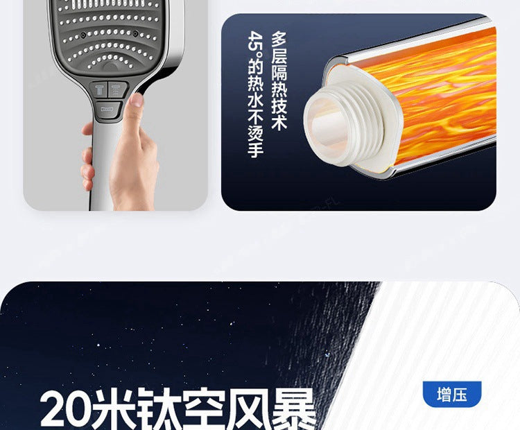 Adjustable Shower Head 8 Mode Rainfall Shower Large Flow Showerhead High Pressure Water Saving Shower Mixer Bathroom Accessories