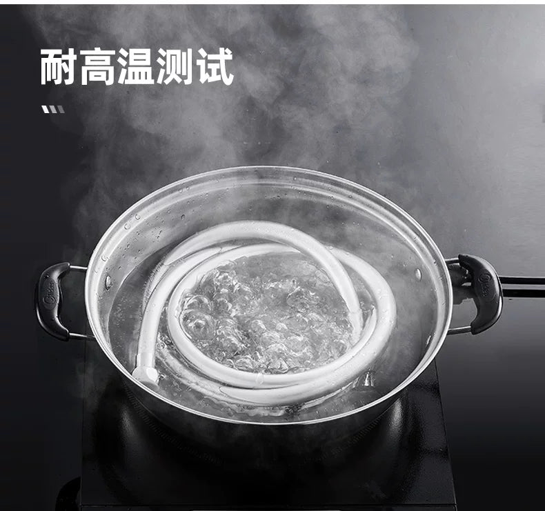 New 1.5/2/3m PVC Handheld Shower Head Hose Flexible Anti Winding Explosion-proof Water Tube Bathroom Faucet Hose Extension Pipe