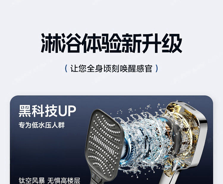Adjustable Shower Head 8 Mode Rainfall Shower Large Flow Showerhead High Pressure Water Saving Shower Mixer Bathroom Accessories