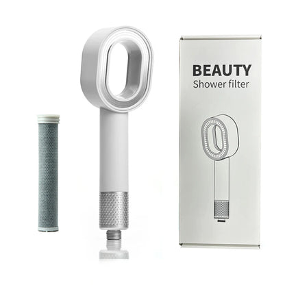 Handheld Shower Head ACF Filter High Pressure Water Saving Chlorine Removal Hard Water Purification Universal Showerhead