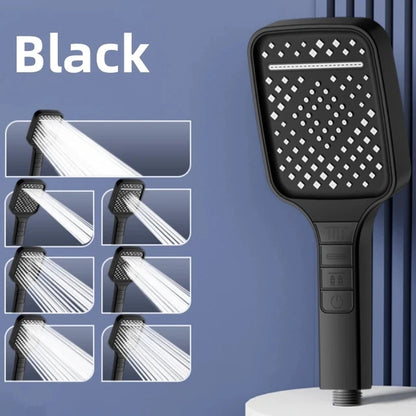 7 Modes Large Shower Head Adjustable One Key Stop Bathroom High-pressure Water-saving Shower Mixer Nozzles Bathroom Accessories