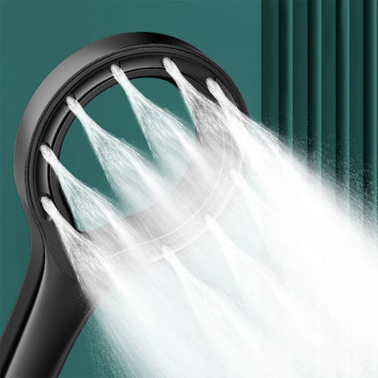 Ring-shaped water booster handheld shower head nozzle ABS large panel spray water-saving anti-blocking bathroom showerhead
