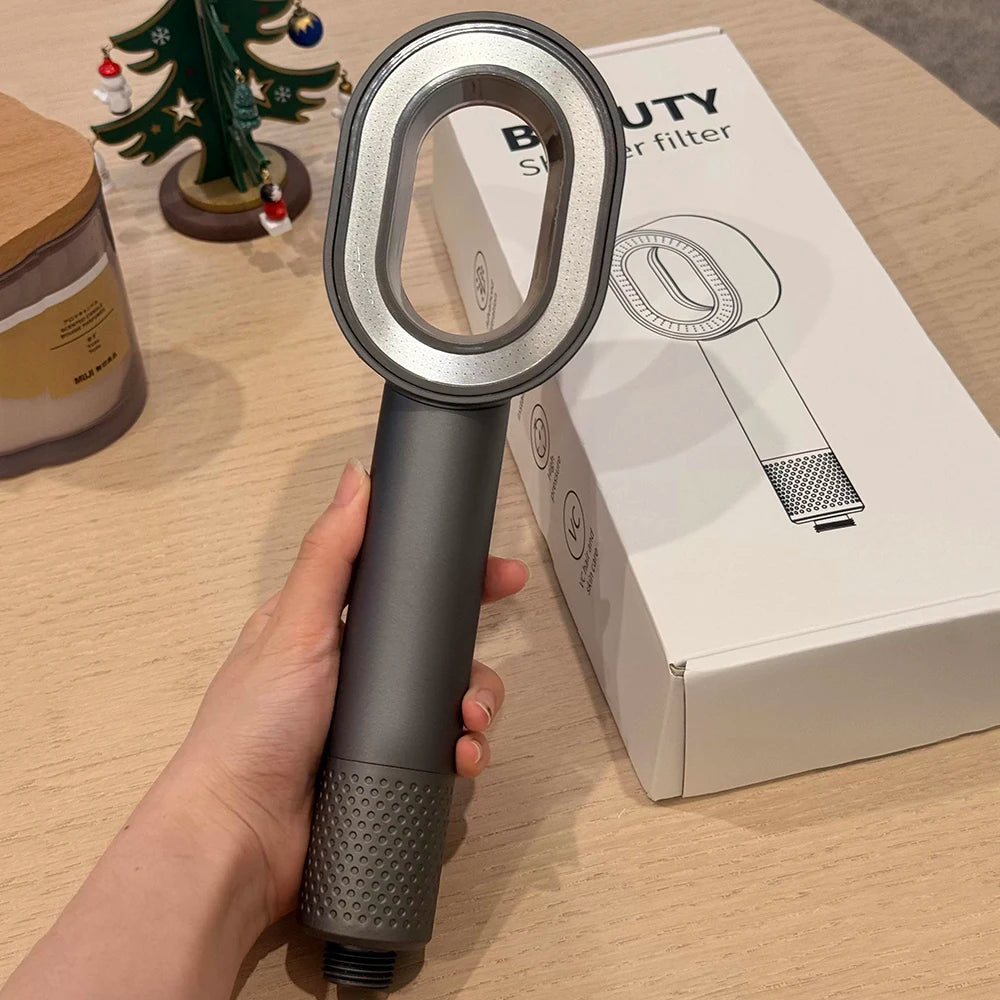 Handheld Shower Head ACF Filter High Pressure Water Saving Chlorine Removal Hard Water Purification Universal Showerhead