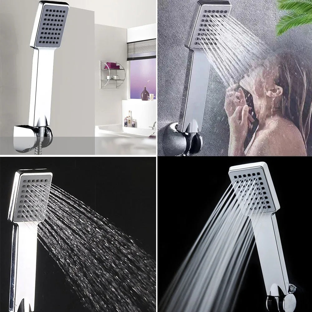 1pcs Square Hand Held Shower Sprayer High Pressure Shower Head Rainfall Universal Bathroom Shower Head Water Saving ﻿