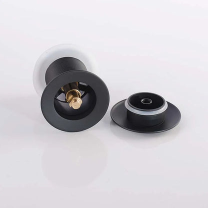Bathroom Sink Push Down Pop Up Stopper Drain in Brushed Gold,Matt Black,White,Rose Gold,Gold,Chrome Washbasin Accessoires
