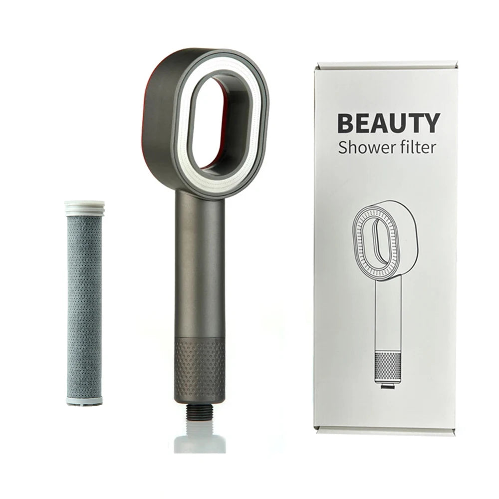 Handheld Shower Head ACF Filter High Pressure Water Saving Chlorine Removal Hard Water Purification Universal Showerhead