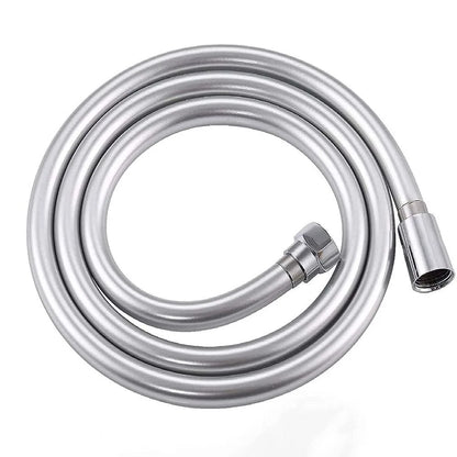 High Pressure Silver/Black Smooth PVC Bathroom Shower Hose 360° Rotation Flexible Hand Held Shower Head