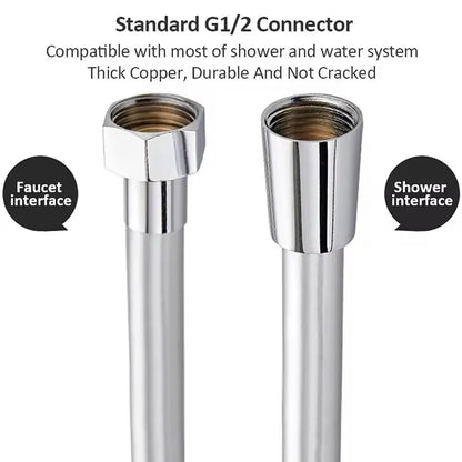 New 1.5/2/3m PVC Handheld Shower Head Hose Flexible Anti Winding Explosion-proof Water Tube Bathroom Faucet Hose Extension Pipe