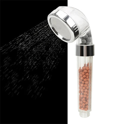 1PC ABS Filtered Shower Head Anti Limestone High-Pressure Water Saving Handheld Clear Showerheads with Filter Beads for Bathroom