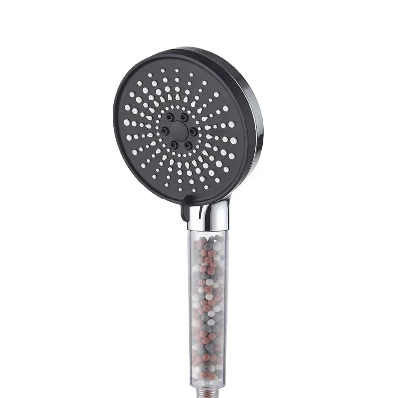 5-speed Water Adjustment Filter Shower Head High Pressure Negative Ion Hard Water Softening Shower Head Set