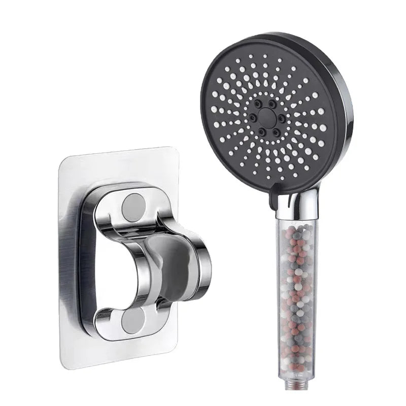 5-speed Water Adjustment Filter Shower Head High Pressure Negative Ion Hard Water Softening Shower Head Set