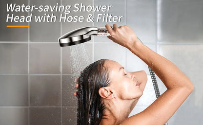 5-speed Water Adjustment Filter Shower Head High Pressure Negative Ion Hard Water Softening Shower Head Set