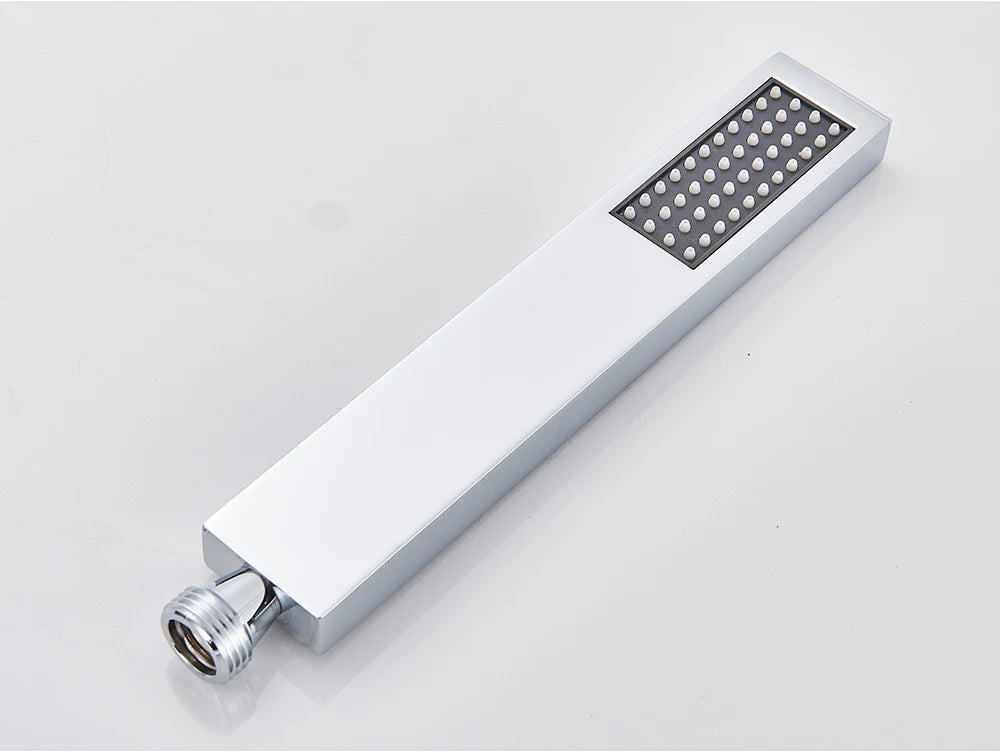 Uythner Handshower Head Brass Shower Head Square Handheld Head Replace Head Faucet Accessory Brass Material