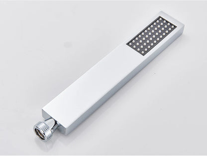 Uythner Handshower Head Brass Shower Head Square Handheld Head Replace Head Faucet Accessory Brass Material
