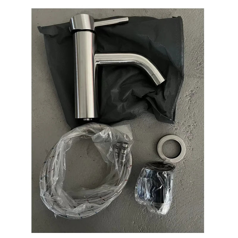 Matte Black Bathroom Basin Faucet Deck Mounted Short Hot and Cold Water Mixer Tap Crane For Vessel Sink