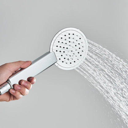 Brushed Nickel Shower Panel Column Rain&Waterfall Shower Head  Massage Jets Hot and Cold Mixer Tap Bathroom Shower Faucet