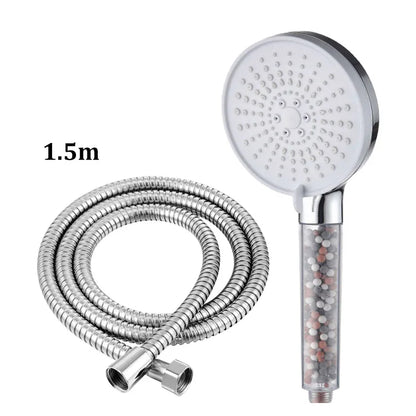 5-speed Water Adjustment Filter Shower Head High Pressure Negative Ion Hard Water Softening Shower Head Set