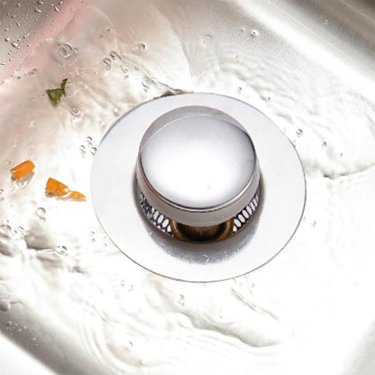 Bathroom Sink Plug Stopper Stainless Steel Filter Basket Sink Drain Hair Catcher for Washroom Restroom Kitchen