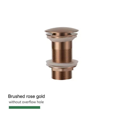 Bathroom Sink Push Down Pop Up Stopper Drain in Brushed Gold,Matt Black,White,Rose Gold,Gold,Chrome Washbasin Accessoires