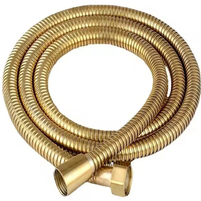 Golden 1.5m/2m/3m G1/2'' Flexible Shower Hose High Pressure Explosion-proof Stainless Steel Bathroom Shower Head Extension Pipe