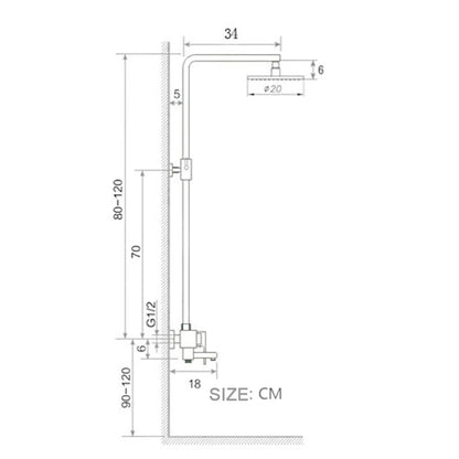 Black/Chrome Brass Shower Faucet Bathroom Shower Mixer Crane Rainfall Shower Set  For Bathroom