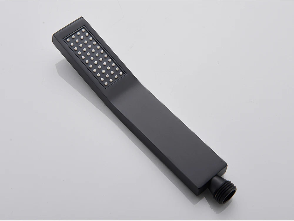 Uythner Handshower Head Brass Shower Head Square Handheld Head Replace Head Faucet Accessory Brass Material