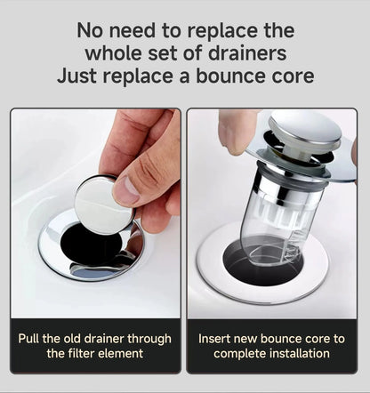 Universal Basin Pop-up Drain Filter Wash Basin Hair Sink Strainer Kitchen Bathtub Stopper Shower Plug Bathroom Tool