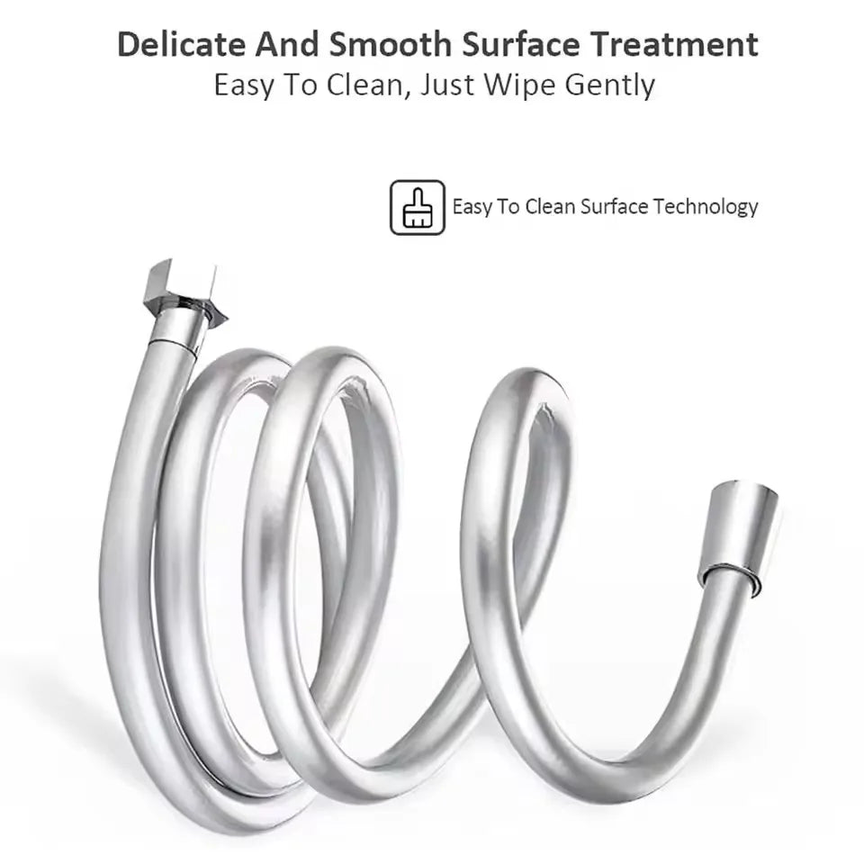 New 1.5/2/3m PVC Handheld Shower Head Hose Flexible Anti Winding Explosion-proof Water Tube Bathroom Faucet Hose Extension Pipe