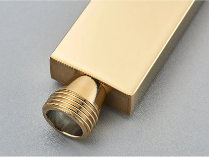 Uythner Handshower Head Brass Shower Head Square Handheld Head Replace Head Faucet Accessory Brass Material