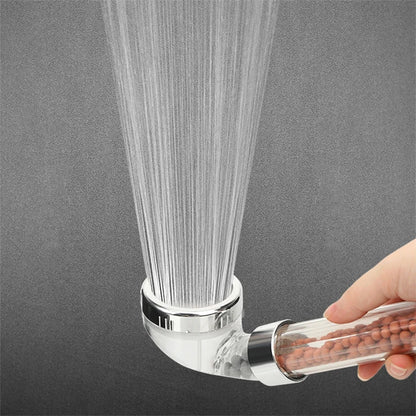 1PC ABS Filtered Shower Head Anti Limestone High-Pressure Water Saving Handheld Clear Showerheads with Filter Beads for Bathroom