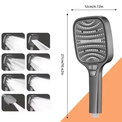 7 Modes Large Shower Head Adjustable One Key Stop Bathroom High-pressure Water-saving Shower Mixer Nozzles Bathroom Accessories