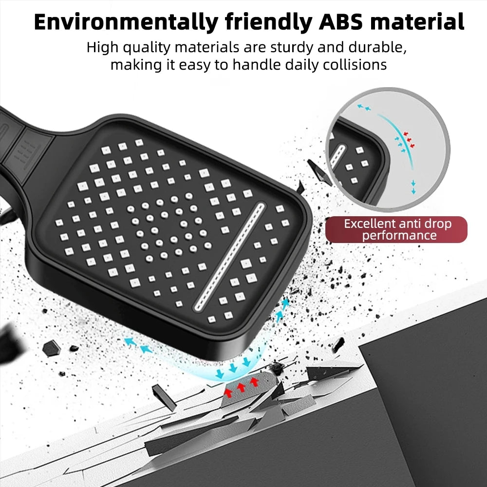 7 Modes Large Shower Head Adjustable One Key Stop Bathroom High-pressure Water-saving Shower Mixer Nozzles Bathroom Accessories
