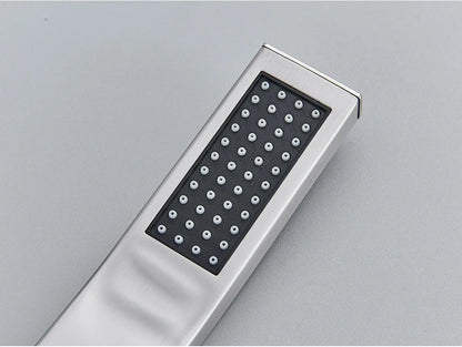 Uythner Handshower Head Brass Shower Head Square Handheld Head Replace Head Faucet Accessory Brass Material