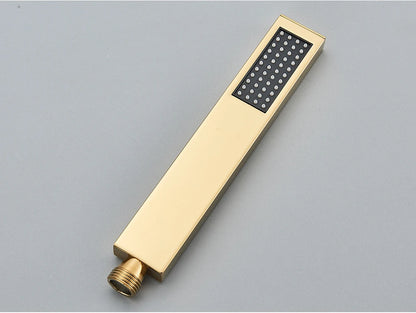 Uythner Handshower Head Brass Shower Head Square Handheld Head Replace Head Faucet Accessory Brass Material