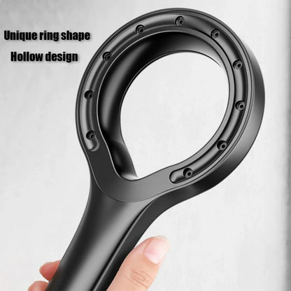 Ring-shaped water booster handheld shower head nozzle ABS large panel spray water-saving anti-blocking bathroom showerhead