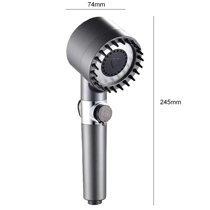 New Pressurized Shower 4 Modes Adjustable Water Saving Shower High Pressure Showerhead With Filter Bathroom Massage Shower