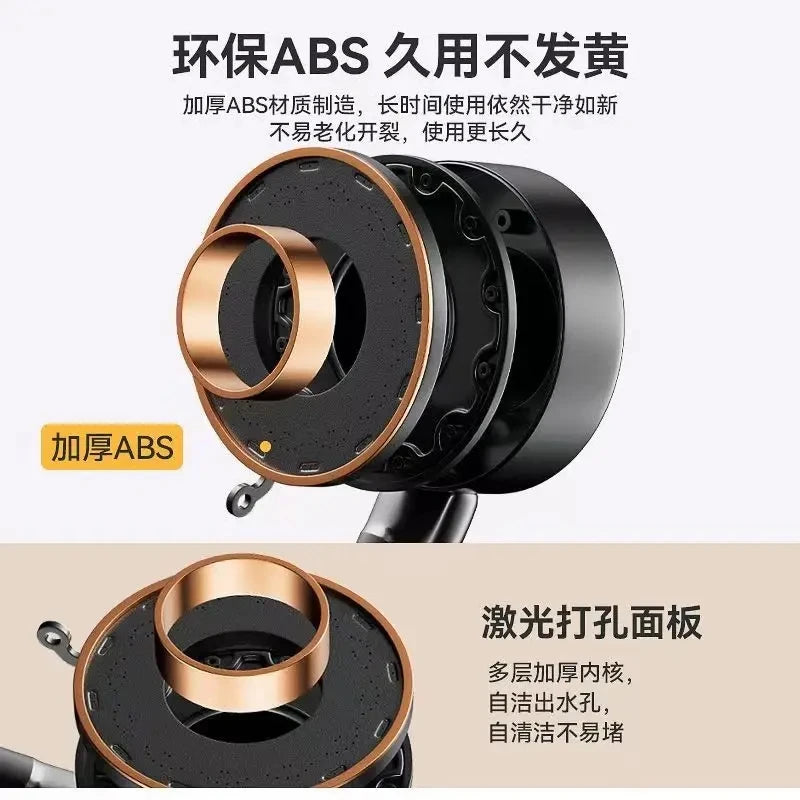 High Pressure Shower Head 3 Modes Adjustable Showerheads Water Saving One-Key Stop Water Spray Nozzle Bathroom Faucet Accessorie