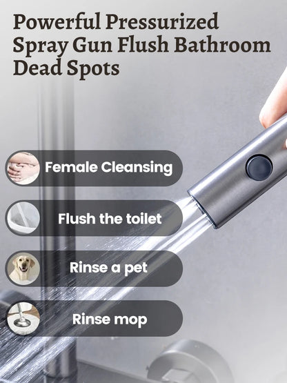 Digital Display Shower Faucet Set  Modern Style Rainfall Bathroom Digital Mixer Tap Grey Bidet Shower System