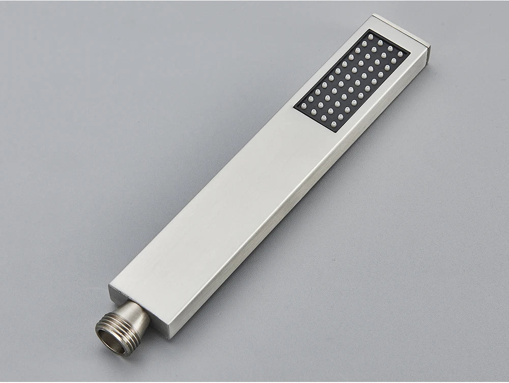 Uythner Handshower Head Brass Shower Head Square Handheld Head Replace Head Faucet Accessory Brass Material