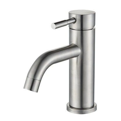 Matte Black Bathroom Basin Faucet Deck Mounted Short Hot and Cold Water Mixer Tap Crane For Vessel Sink
