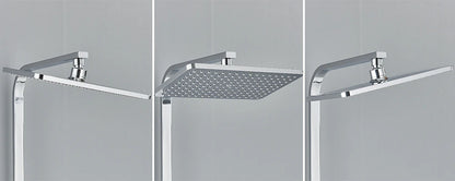 Black Digital Display Thermostatic Shower Faucet Bathroom Thermostatic 4 ways Rainfall Shower Mixer Tap,Shelf and Bidet Faucets
