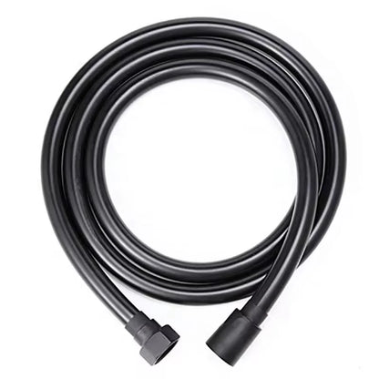 High Pressure Silver/Black Smooth PVC Bathroom Shower Hose 360° Rotation Flexible Hand Held Shower Head