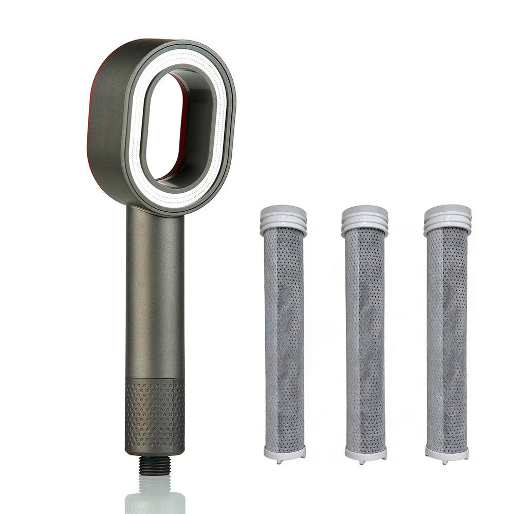 Handheld Shower Head ACF Filter High Pressure Water Saving Chlorine Removal Hard Water Purification Universal Showerhead
