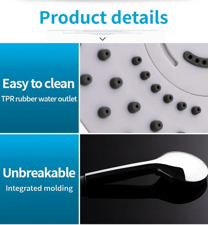 Bathroom Pressurized Hand Shower Package Accessories Shower Nozzle Large Water Output 5 Models Universal Adaptation Save Water