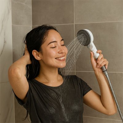 Pommeau de douche anti calcaire